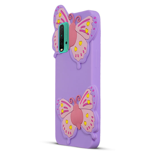 3D Vibrant Butterfly Silicone Phone Case For Redmi 9 Power