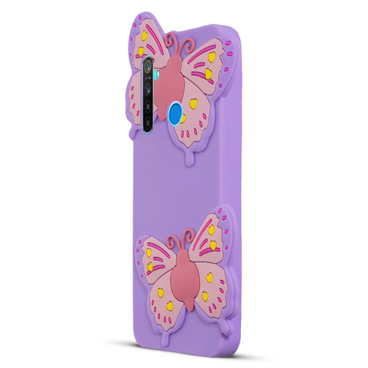 3D Vibrant Butterfly Silicone Phone Case For Realme 5