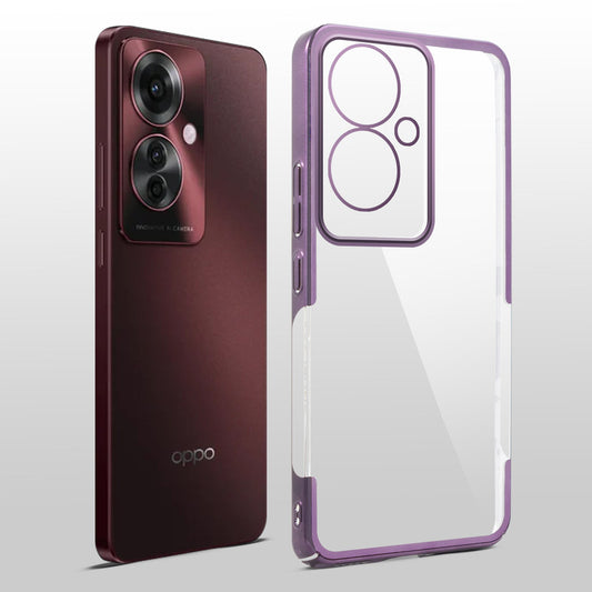 Crystal Clear Premium Shiny Edges Hard Back Case For Oppo F25 Pro 5G