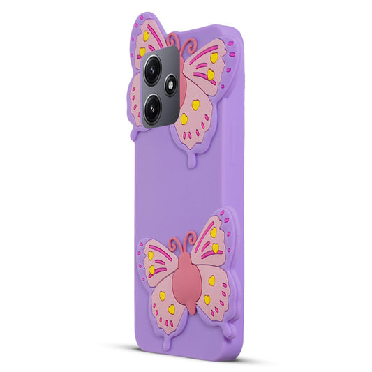 3D Vibrant Butterfly Silicone Phone Case For Redmi 12 5G