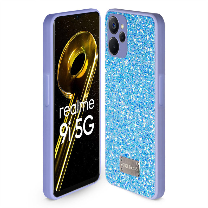 Sparkling Glitter Sequin Case with Camera Shield Back Cover For Realme 9i 5G
