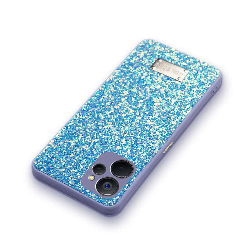 Sparkling Glitter Sequin Case with Camera Shield Back Cover For Realme 9i 5G