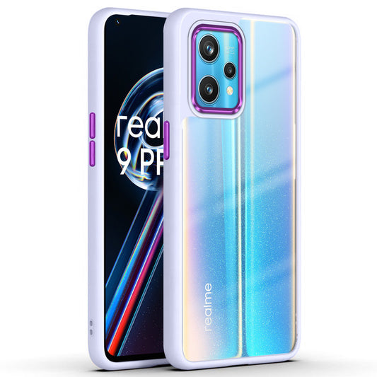 Silicone Frame Hard Transparent Back Phone Case Cover for Realme 9 Pro Plus 5G