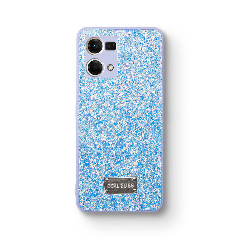 Sparkling Glitter Sequin Case with Camera Shield Back Cover For Oppo F21s Pro 4G
