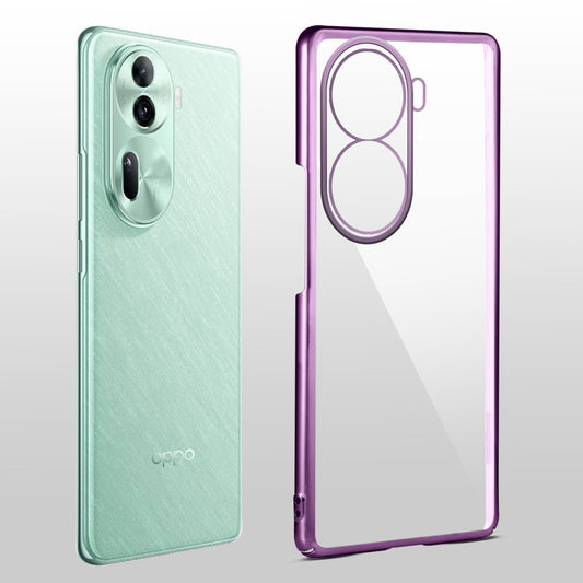 Crystal Clear Premium Shiny colorful Edges Hard Back Case For Oppo Reno 11 Pro 5G