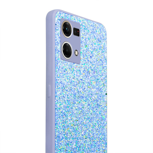 Sparkling Glitter Sequin Case with Camera Shield Back Cover For Oppo F21 Pro 4G