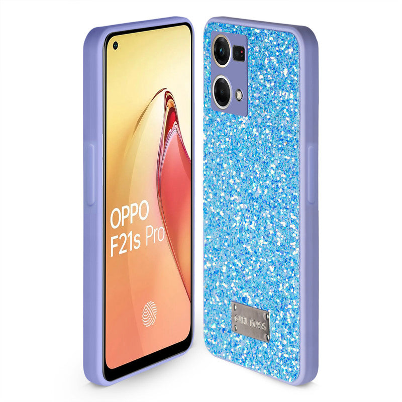 Sparkling Glitter Sequin Case with Camera Shield Back Cover For Oppo F21s Pro 4G