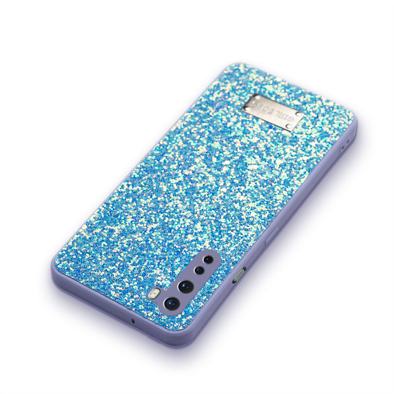 Sparkling Glitter Sequin Case with Camera Shield Back Cover For Oneplus Nord