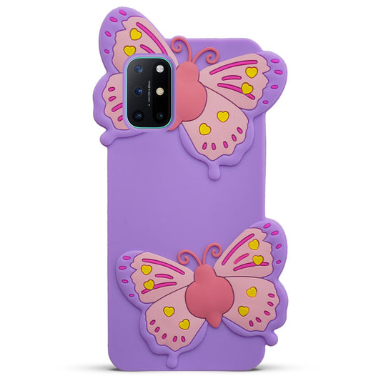 3D Vibrant Butterfly Silicone Phone Case For OnePlus-9R-5G