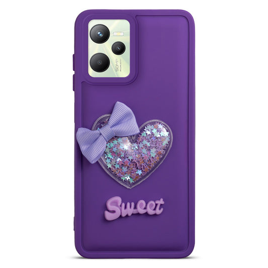 Bow Heart Cute Phone Back Cover for Realme C35