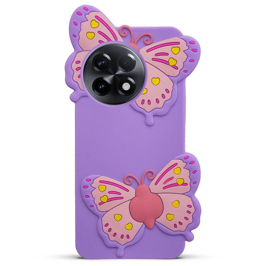 3D Vibrant Butterfly Silicone Phone Case For OnePlus 11R 5G