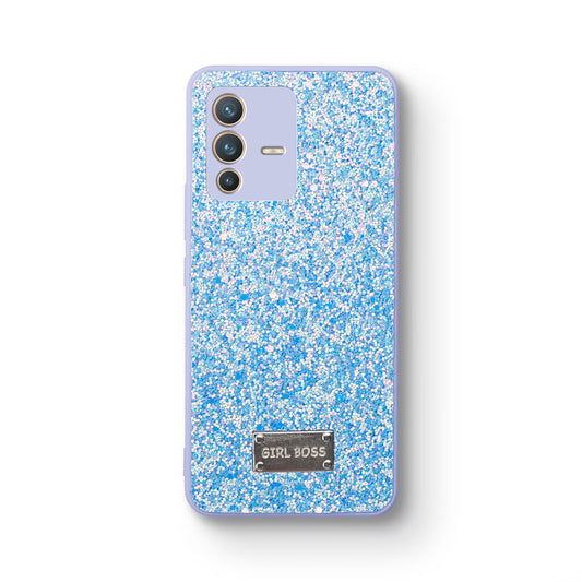Sparkling Glitter Sequin Case with Camera Shield Back Cover For Vivo V23 5G