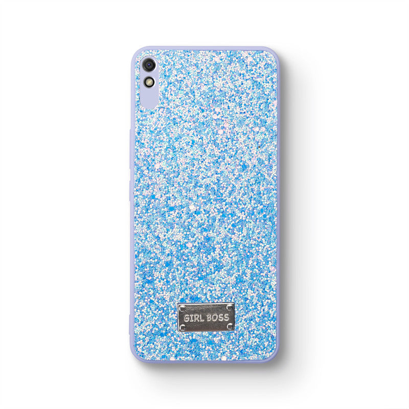 Sparkling Glitter Sequin Case with Camera Shield Back Cover For Redmi 9A