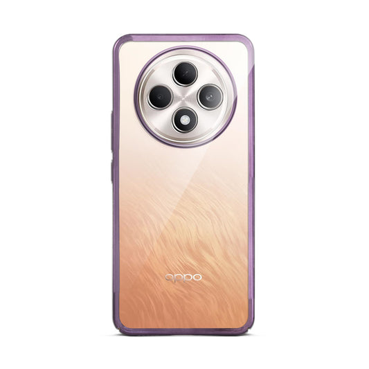 Crystal Clear Premium Shiny colorful Edges Hard Back Case For Oppo F27 5G