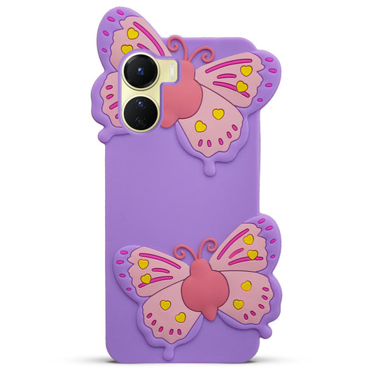 3D Vibrant Butterfly Silicone Phone Case For Vivo Y56 5G