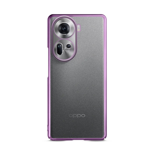 Crystal Clear Premium Shiny colorful Edges Hard Back Case For Oppo Reno 11 5G