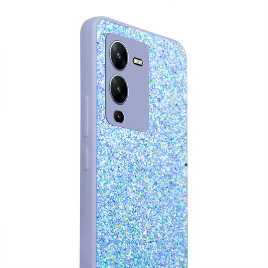 Sparkling Glitter Sequin Case with Camera Shield Back Cover For Vivo V25 Pro 5G