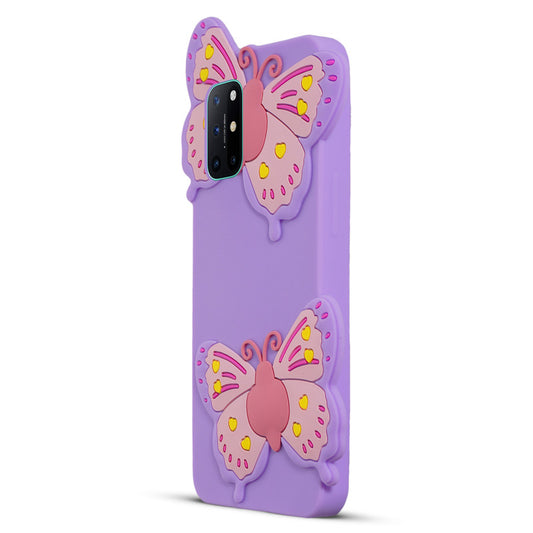 3D Vibrant Butterfly Silicone Phone Case For OnePlus-9R-5G