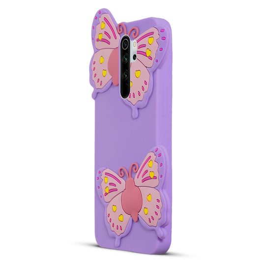 3D Vibrant Butterfly Silicone Phone Case For Redmi Note 8 Pro