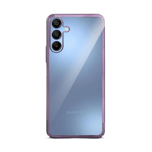 Crystal Clear Premium Shiny colorful Edges Hard Back Case For Samsung M35 5G