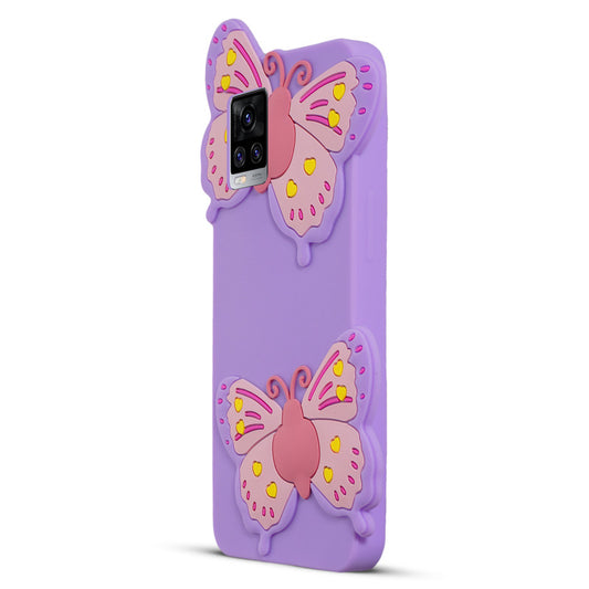 3D Vibrant Butterfly Silicone Phone Case For Vivo V20