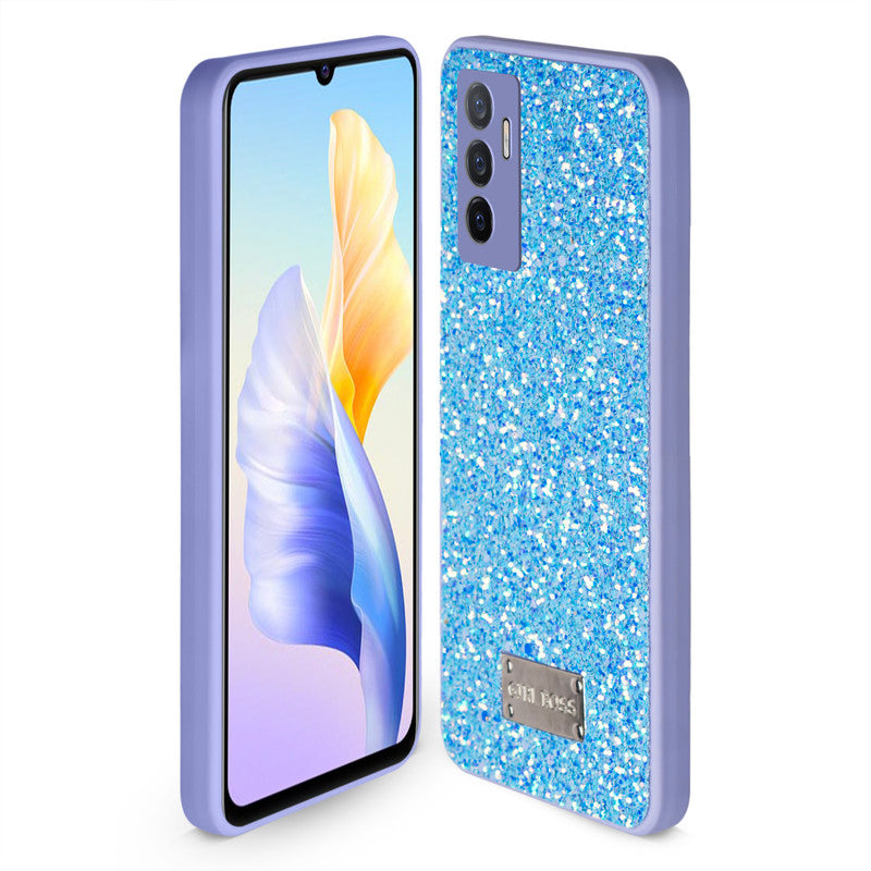 Sparkling Glitter Sequin Case with Camera Shield Back Cover For Vivo V23E 5G