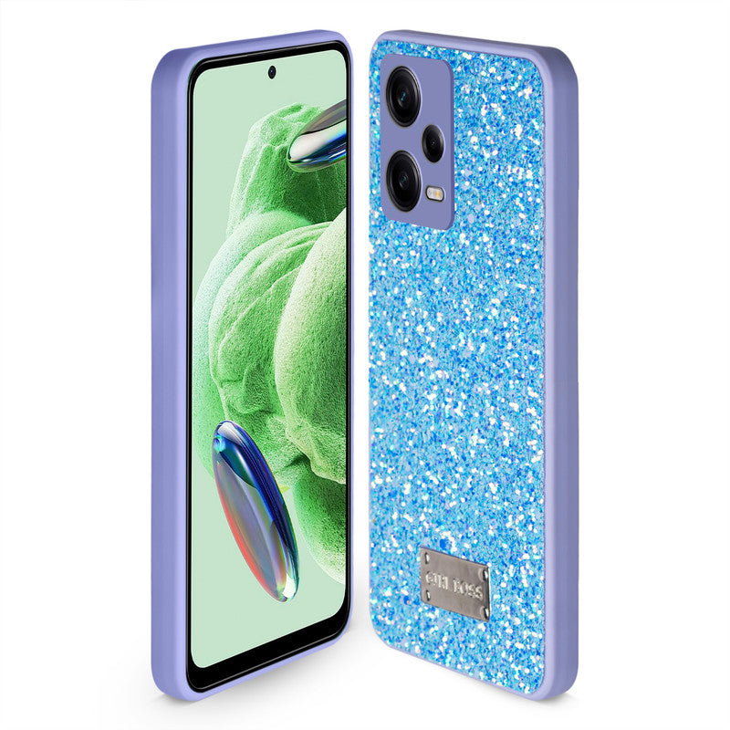 Sparkling Glitter Sequin Case with Camera Shield Back Cover For Redmi Note 12 5G
