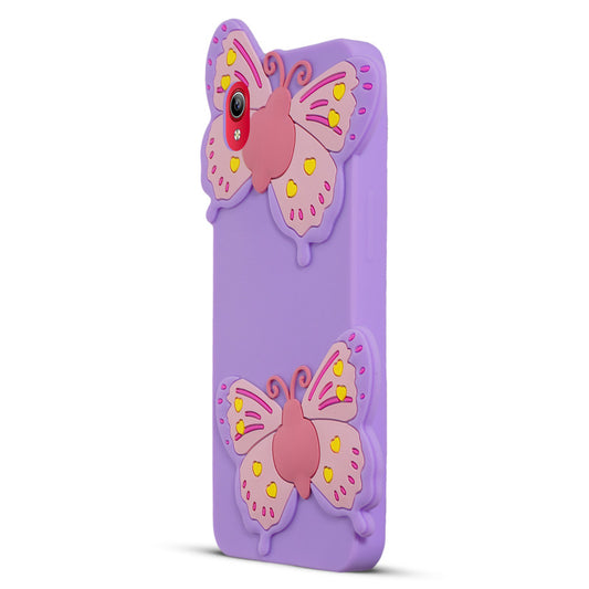 3D Vibrant Butterfly Silicone Phone Case For Vivo Y90