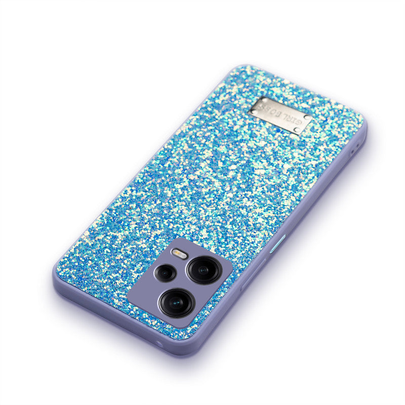 Sparkling Glitter Sequin Case with Camera Shield Back Cover For Redmi Note 12 5G