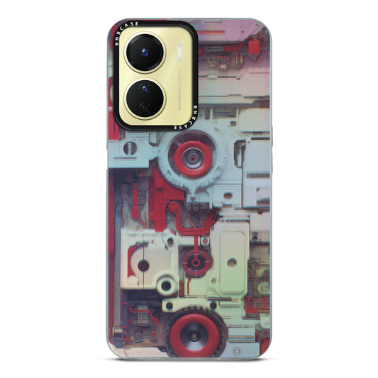 Colorful Reflective Circuit Prints Hard Back Protector Case For Vivo Y16