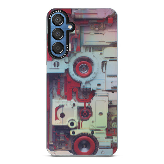 Colorful Reflective Circuit Prints Hard Back Protector Case For Samsung M15 5G