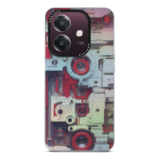 Colorful Reflective Circuit Prints Hard Back Protector Case For Oppo A3x 4G