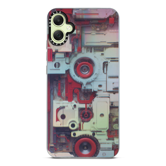 Colorful Reflective Circuit Prints Hard Back Protector Case For Samsung A05