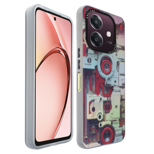 Colorful Reflective Circuit Prints Hard Back Protector Case For Oppo A3x 4G