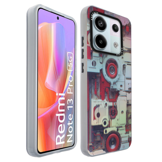 Colorful Reflective Circuit Prints Hard Back Protector Case For Redmi Note 13 Pro 5G