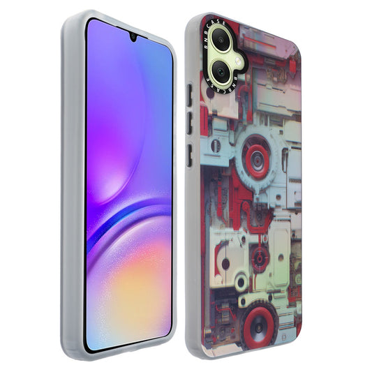 Colorful Reflective Circuit Prints Hard Back Protector Case For Samsung A05