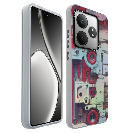 Colorful Reflective Circuit Prints Hard Back Protector Case For Realme GT 6T 5G