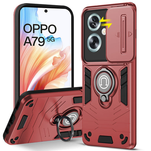 Ultra Rugged Case with Rotating Ring Holder Back Case For Oppo A79 5G