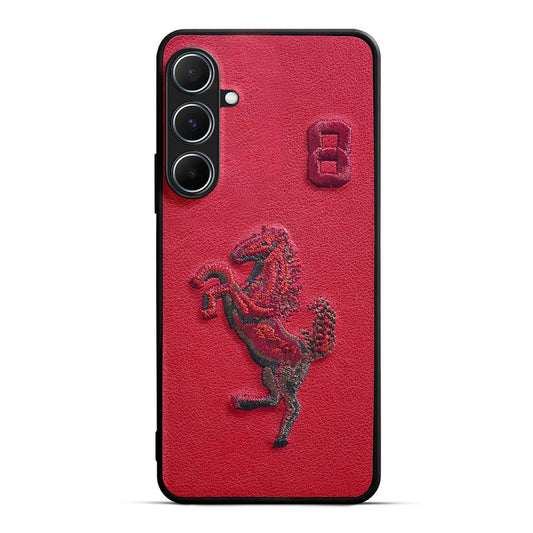 Premium Leather with Exquisite Embroidery for Samsung A25 5G