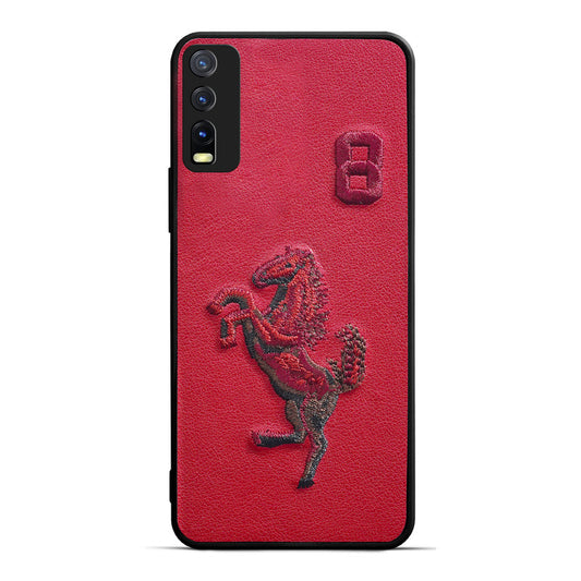 Premium Leather with Exquisite Embroidery for Vivo Y20