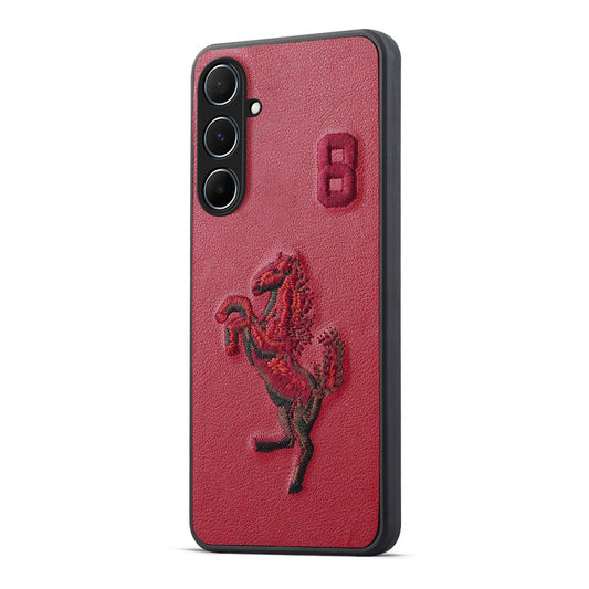 Premium Leather with Exquisite Embroidery for Samsung A25 5G