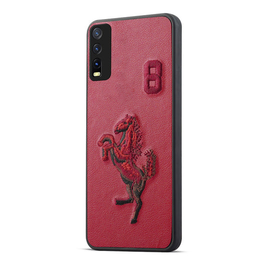 Premium Leather with Exquisite Embroidery for Vivo Y20