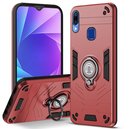 Ultra Rugged Armor Case with Rotating Ring Holder Back Case For Vivo Y95