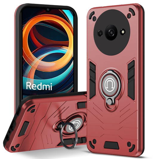 Ultra Rugged Armor Case with Rotating Ring Holder Back Case For Redmi A3 2024