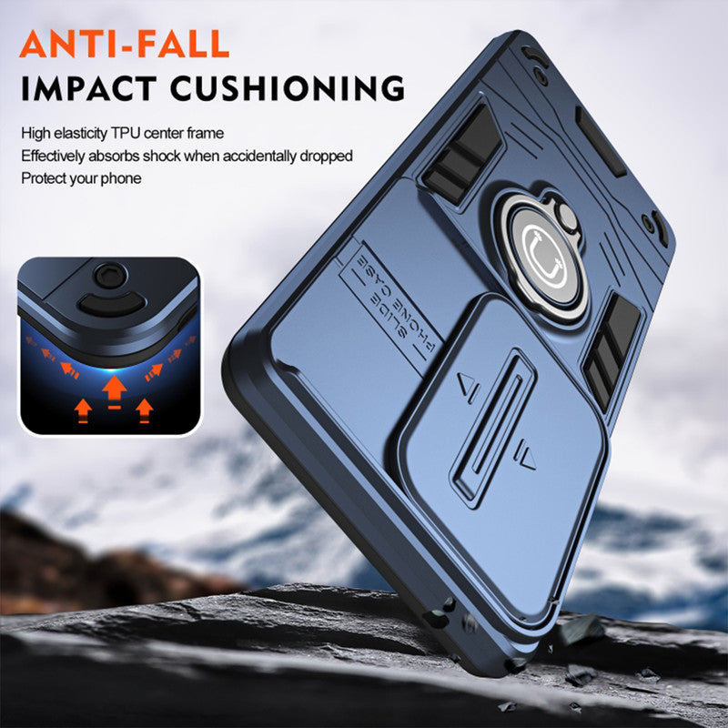 Ultra Rugged Case with Rotating Ring Holder Back Case For Vivo Y200e 5G