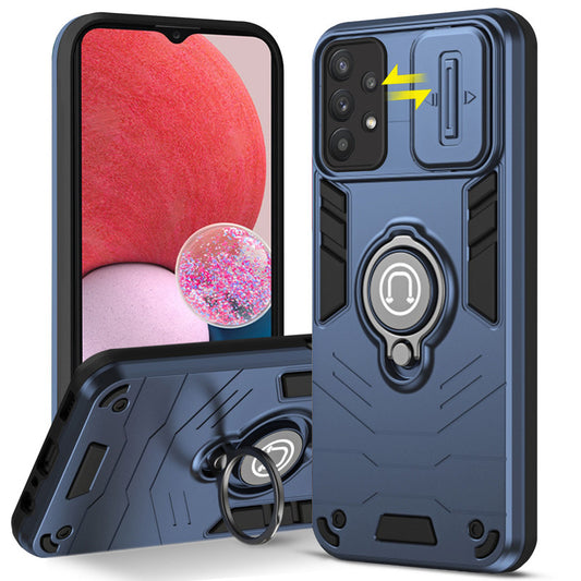 Ultra Rugged Armor Case with Rotating Ring Holder & Shutter Camera Protection Back Case For Samsung A13 4G