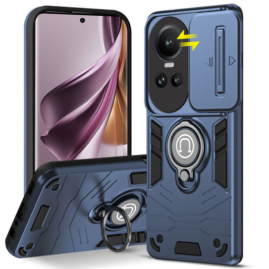 Ultra Rugged Case with Rotating Ring Holder Back Case For Oppo Reno 10 Pro 5G