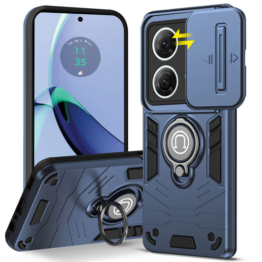 Ultra Rugged Armor Case with Rotating Ring Holder & Shutter Camera Protection Back Case For Motorola Moto G84 5G