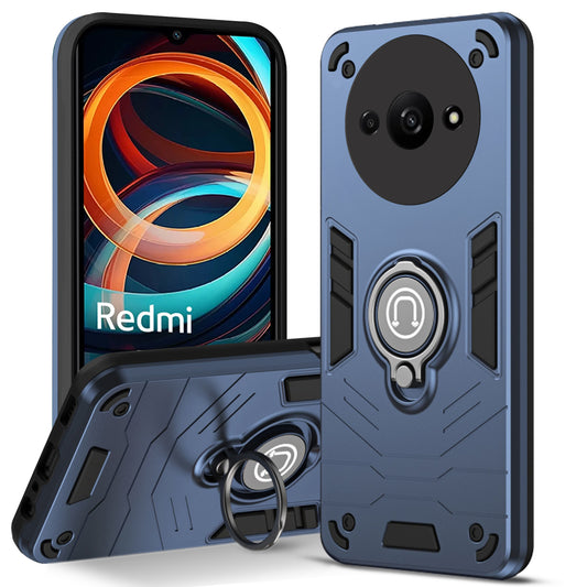Ultra Rugged Armor Case with Rotating Ring Holder Back Case For Redmi A3 2024