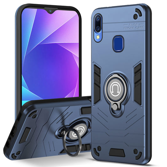 Ultra Rugged Armor Case with Rotating Ring Holder Back Case For Vivo Y95